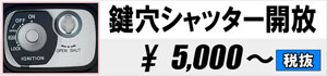 鍵穴シャッター開放 5,000円～