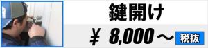 鍵開け 8,000円～